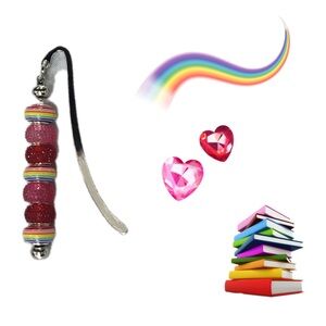 Colorful Rainbow Beaded Bookmark